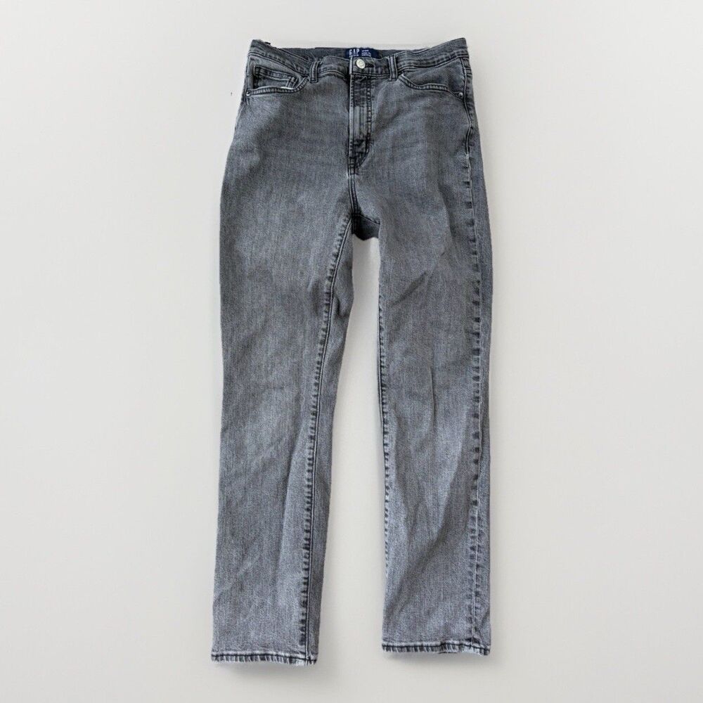 Gap Women's High Rise Vintage Slim Jeans Gray Wash Denim Size 30